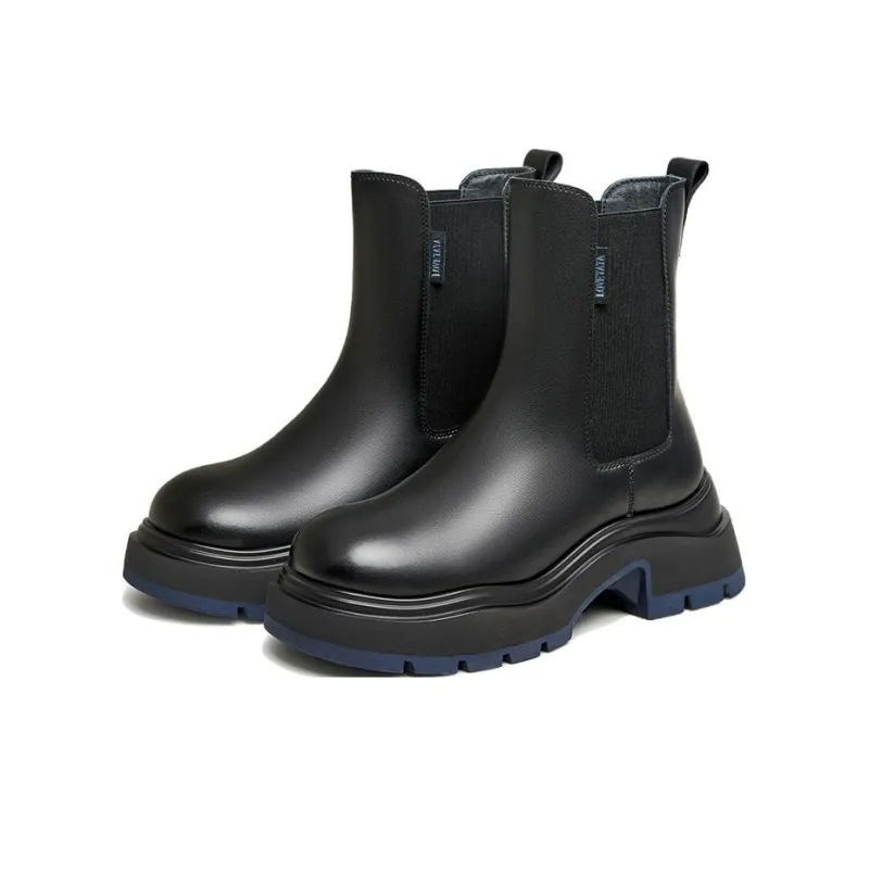 TATA Chelsea Boots Women's Black Fleece Lined/Black Unlined-13