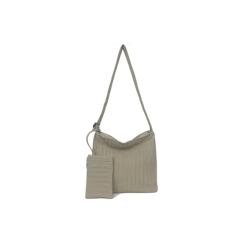 SUN ERATH&U Fabric Shoulder Bag Women's Black/Beige/Pink-0
