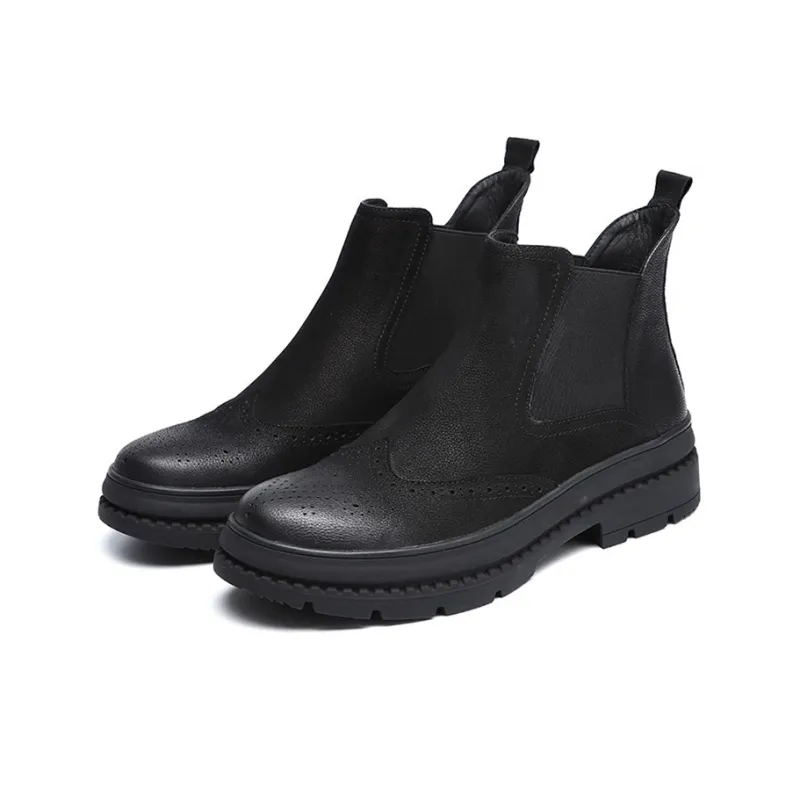 YEDANI Short Chelsea Boots 4.5cm Men's Black-2