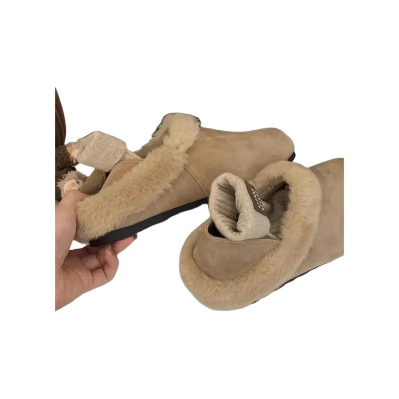 Qiao Anju Home Slippers Khaki, Dark Brown-4