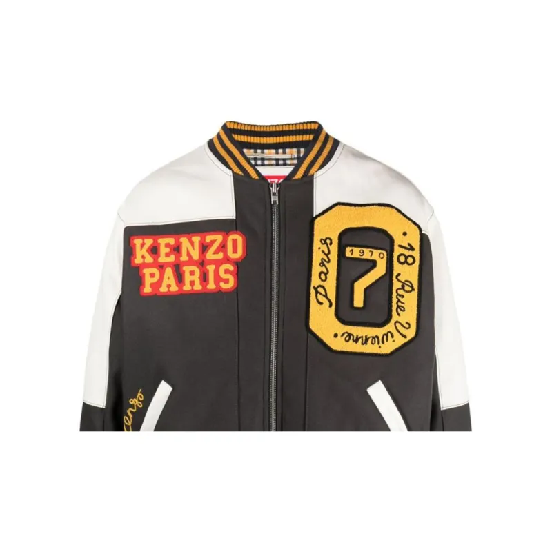 KENZO Tiger Academy Logo appliqué Bomber Jacket-5