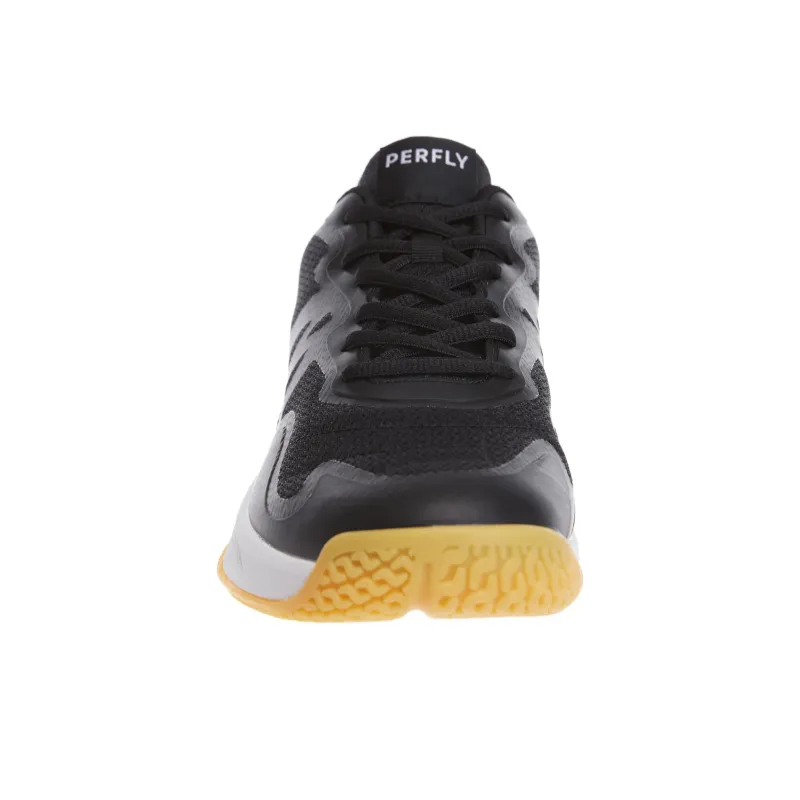 DECATHLON 530 Cushioning Wear Resistant Low Top Badminton Shoes Men's Black White-2