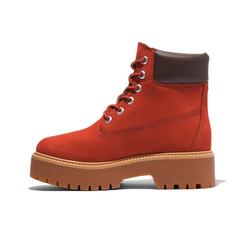 Timberland Stone Street Ankle Boots Women's Red Brown