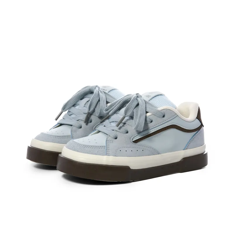 Lovely You Wear-resistant And Lightweight Low-Top Skateboard Shoes Women's Light Blue-1