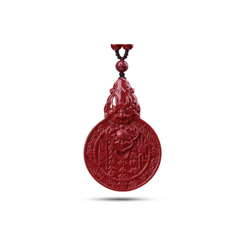 Sima Is Ethereal Reconstructed Cinnabar Jade Pendants Unisex-0