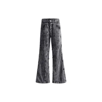 WELTER EXPERIMENT Jeans Unisex Black Gray Color