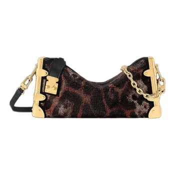 LOUIS VUITTON SLIM Calfskin Shoulder Bag Unisex Black