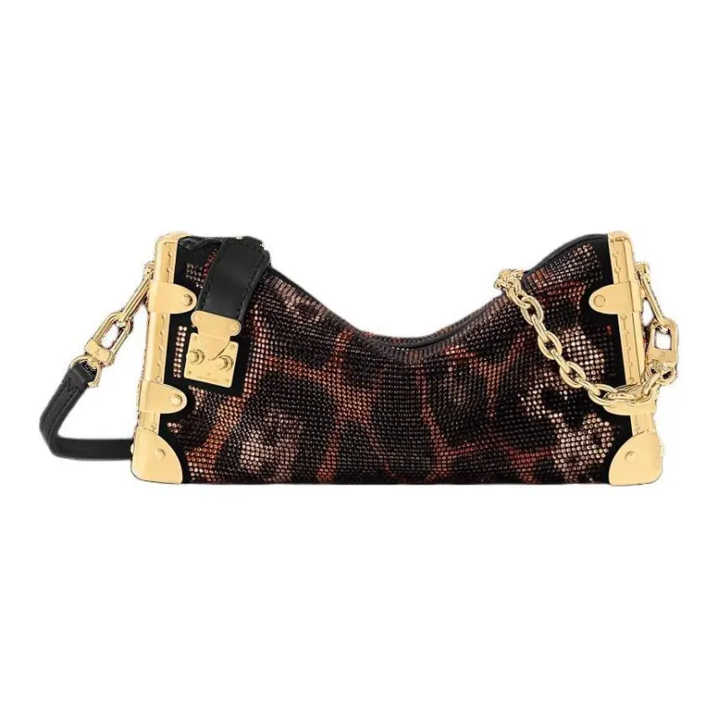 LOUIS VUITTON SLIM Calfskin Shoulder Bag Unisex Black-0