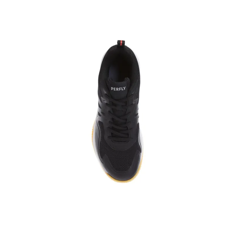 DECATHLON 530 Cushioning Wear Resistant Low Top Badminton Shoes Men's Black White-4