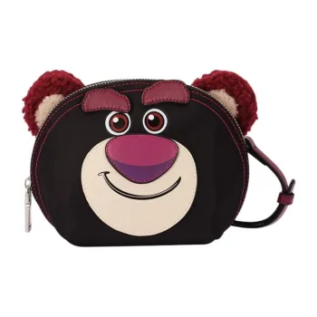 AJIDOU Disney, Collaboration Artificial Leather Shoulder Bag Medium Size Women's Black