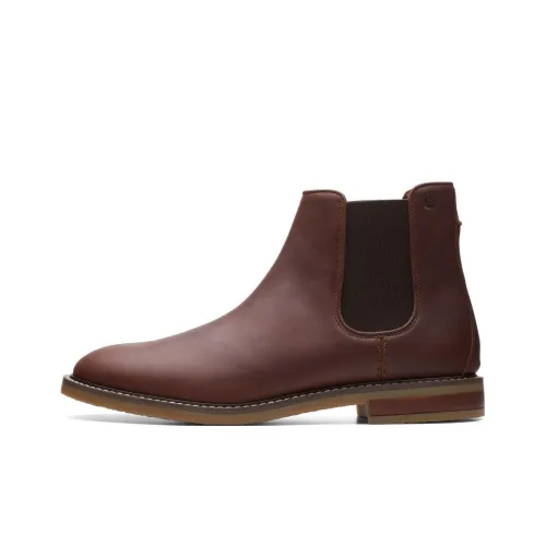 Clarks Short Chelsea Boots Men's Tan