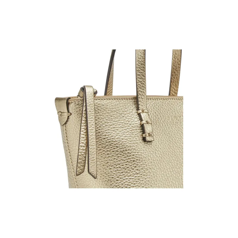 FENDI Cow Leather Shoulder Bag Crossbody Bag Handbag Mini Women's Gold-4
