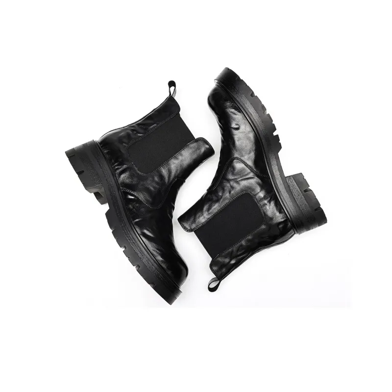 EBLAN Ankle Length Chelsea Boots Women's Black-4