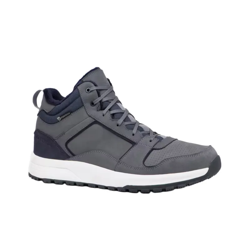DECATHLON SH500 Waterproof And Warm Mid-Top Hiking Shoes Men's Gray-1