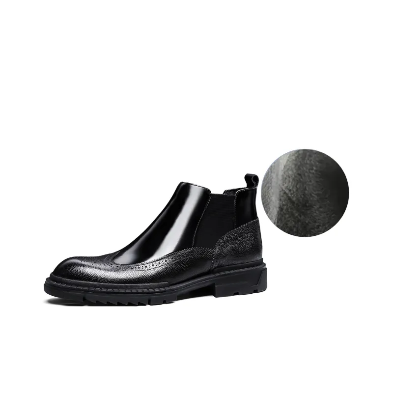 PALMPOLO Short Chelsea Boots Men's Black-1