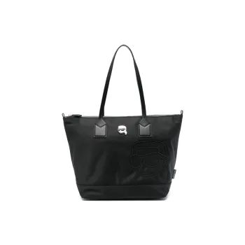 KARL LAGERFELD Recycled Polyamide Tote Bag, Shopping Bag, Shoulder Bag Large Size Women's Black