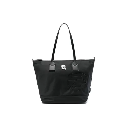 KARL LAGERFELD Recycled Polyamide Tote Bag, Shopping Bag, Shoulder Bag Large Size Women's Black