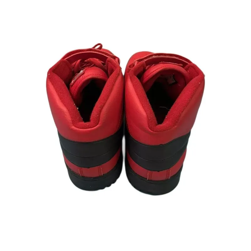 FILA Anti Slip Wear Resistant High Top Skateboard Shoes Men's Red-4