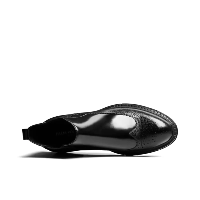 PALMPOLO Short Chelsea Boots Men's Black-8
