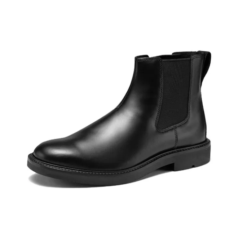 Ecco Urban London Series Short Chelsea Boots 3CM Men's Black-1