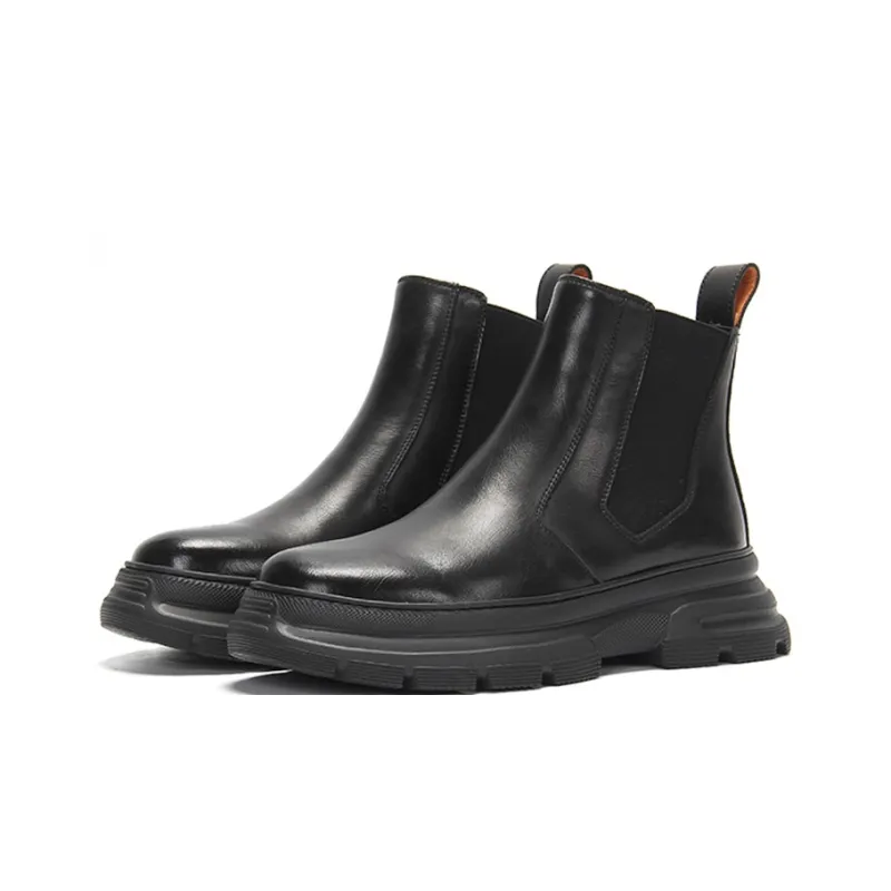 GZZ Short Chelsea Boots Men's Black-2