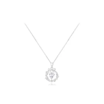 FANFRI Zircon Necklaces Women's Couple Anniversary Birthday Gift For Her Sweet Love Jewelry Box