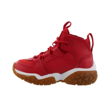 Champion Tank Grid Cushioned Wear Resistant Breathable High Top Casual Shoes Women's Red