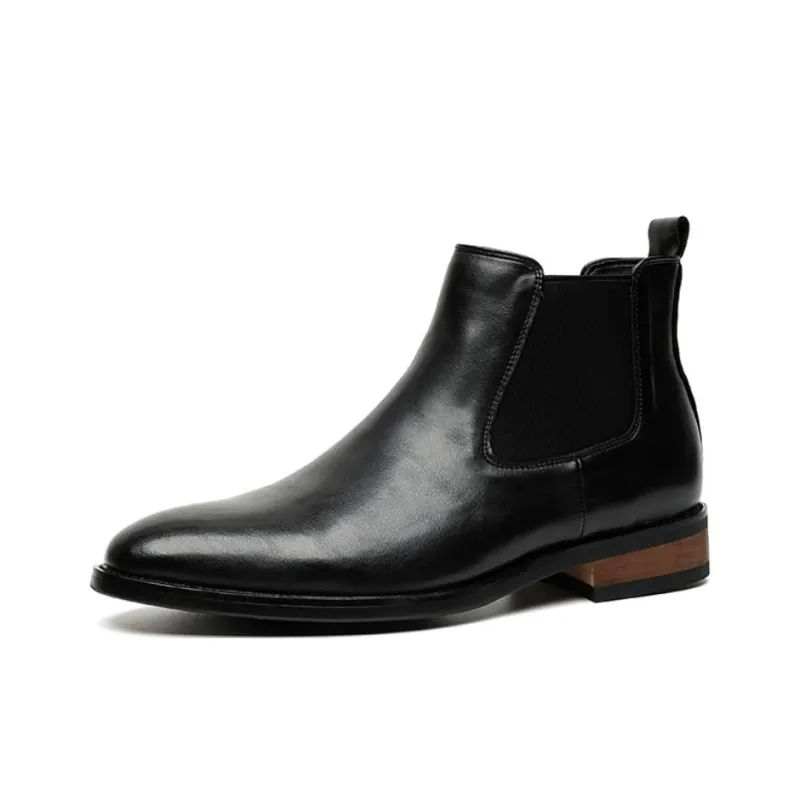 JIETEGONGYANG Short Chelsea Boots Men's-0
