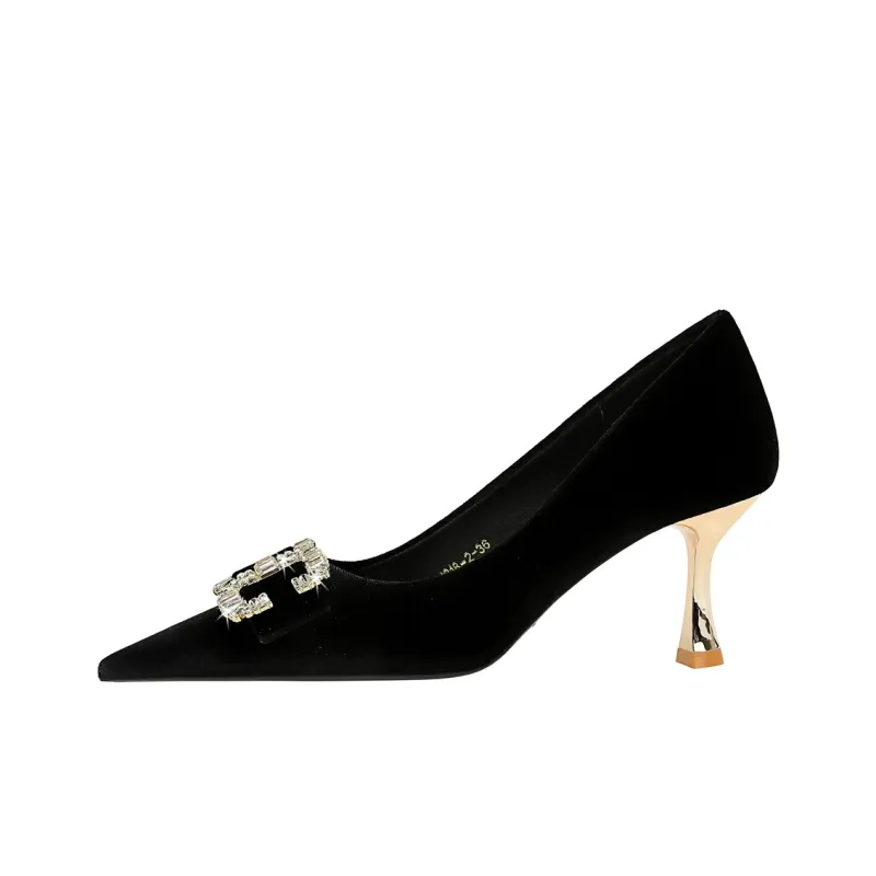QITUMAUL Slim Heel High Heels Women's-0