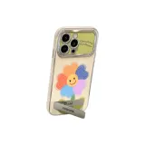 Electroplated Full-View Window-Silver[Multicolor Smiley Face Floral+Stands]