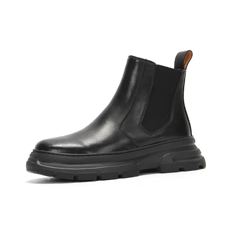 GZZ Short Chelsea Boots Men's Black-7