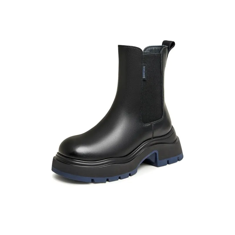 TATA Chelsea Boots Women's Black Fleece Lined/Black Unlined-8