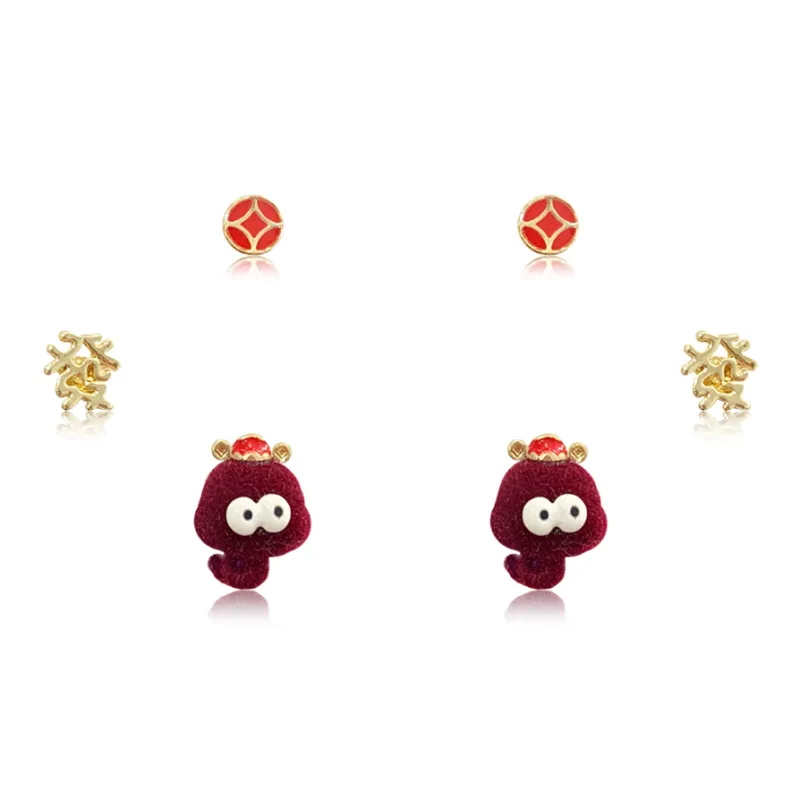 GIFU S925 Silver Stud Stud Earrings Women's-0