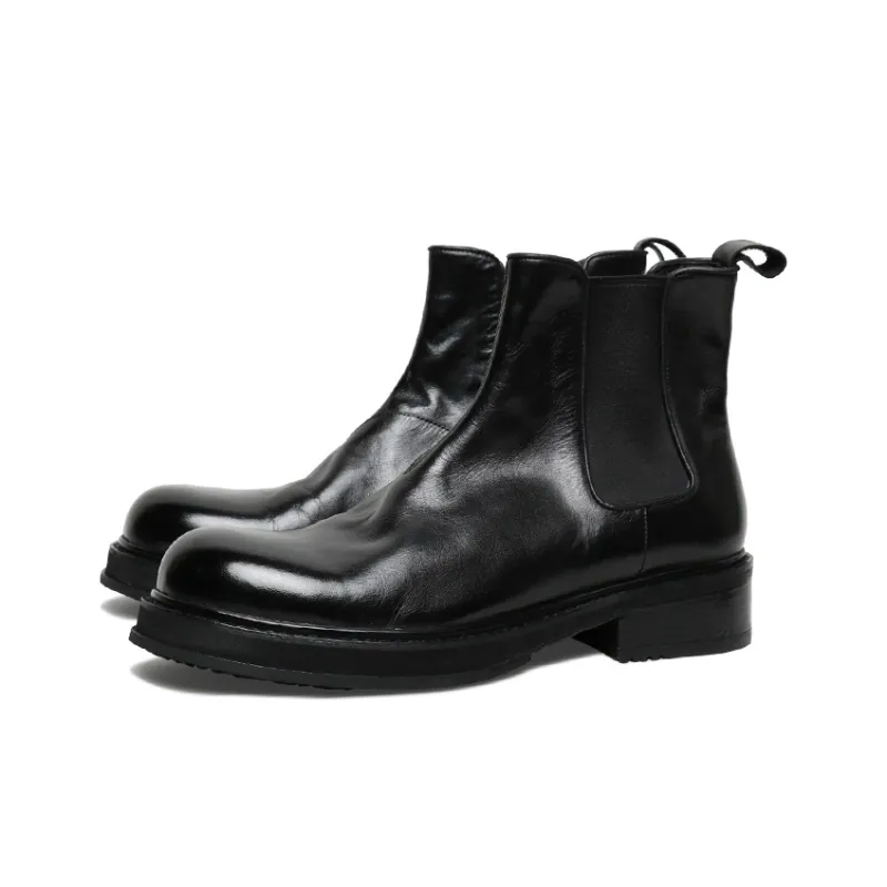 SAINTNJORD Short Chelsea Boots Men's Black-1