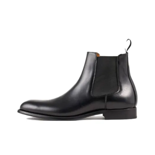 Sandro Ankle Length Chelsea Boots Men's Black