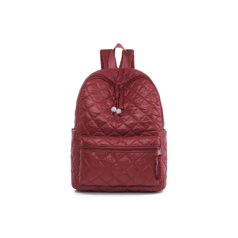 Yalu Water Repellent Fabric Backpack Women's White/Black/Red/Pink-8