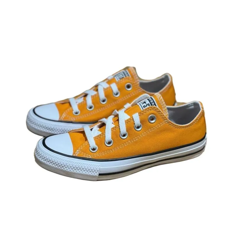 Converse ALLSTAR Anti Slip Wear Resistant Low Top Canvas Shoes Unisex Yellow-2