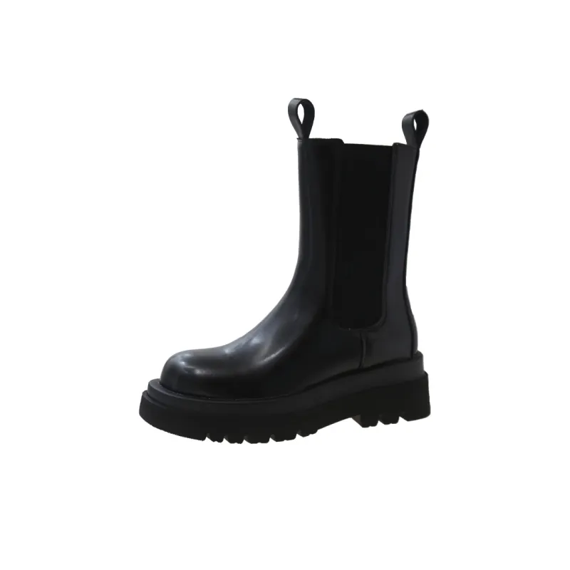 Take The Qin Short Chelsea Boots 6cm Women's Black-0
