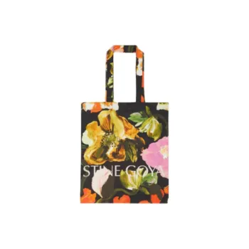 STINE GOYA Cotton Tote Bag Shopping Bag Shoulder Bags Medium Size Women's Black & Multicolor