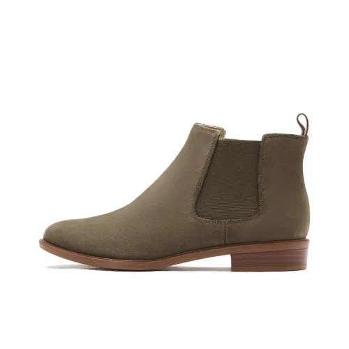 Clarks Short Chelsea Boots 2.5cm Women's Green