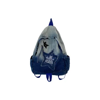 Yalu Denim Backpack Unisex Blue/Black