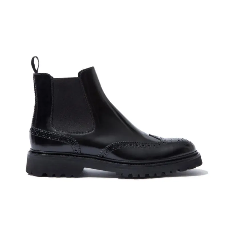 SCAROSSO Poppy Slip On Brogue Boots Women's-1