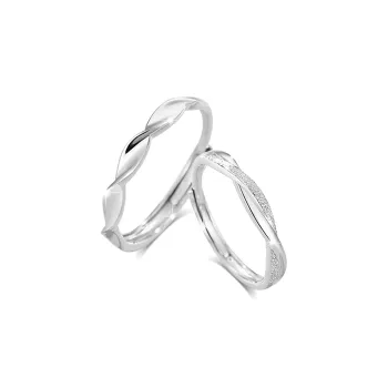 KUMET Sterling Silver Rings Unisex Anniversary Birthday Gift