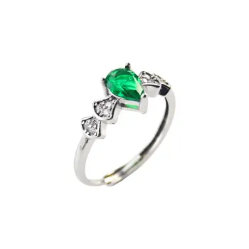 WANBAOYUANZHUBAO Silver 925 Imitation Emerald Rings Women's