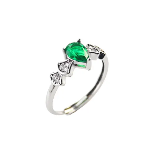 WANBAOYUANZHUBAO Silver 925 Imitation Emerald Rings Women's