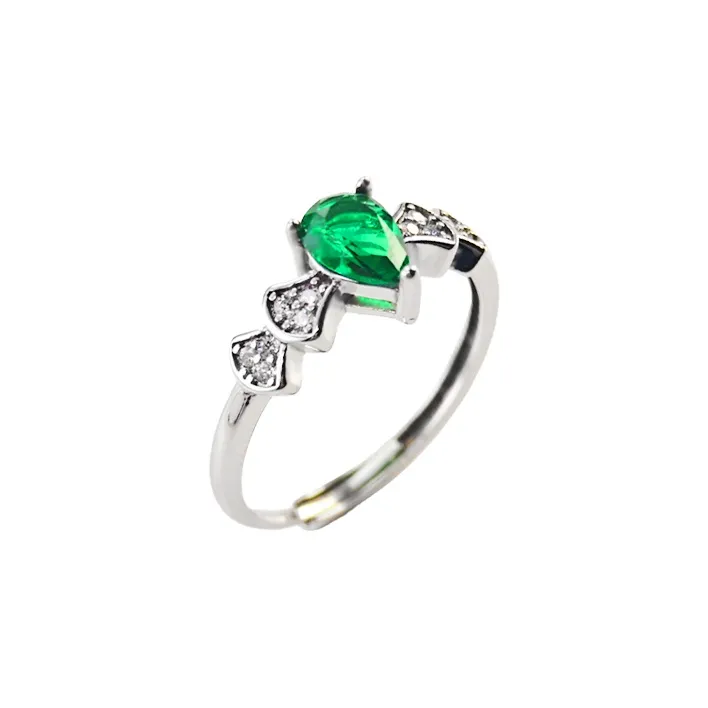 WANBAOYUANZHUBAO Silver 925 Imitation Emerald Rings Women's-0