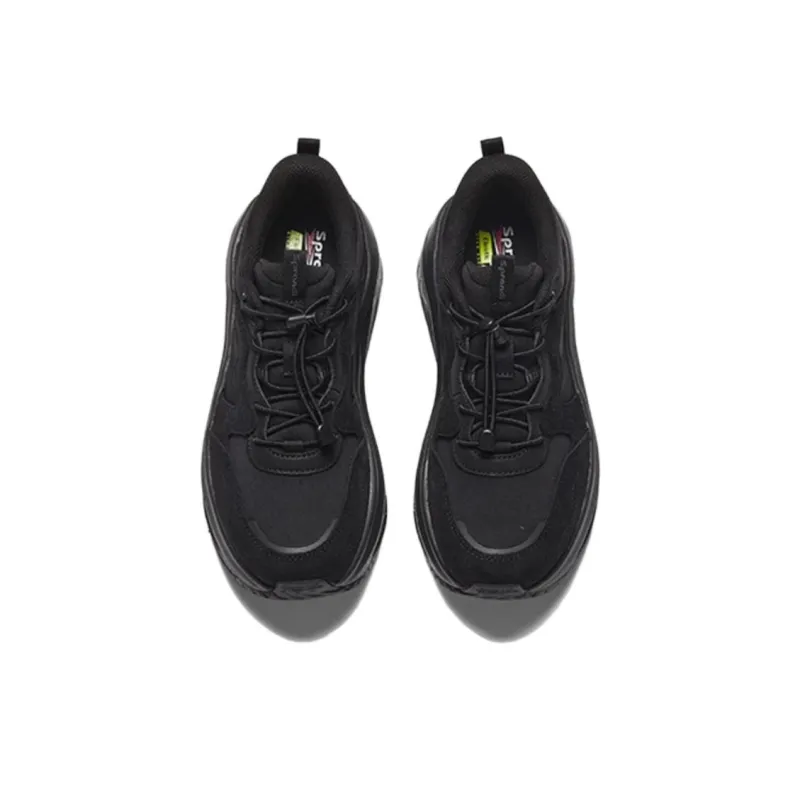 Sprandi Dome Anti Slip Wear Resistant Low Top Chunky Sneakers Women's Black-3