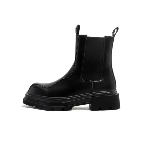 Romon Crew Chelsea Boots Men's Black