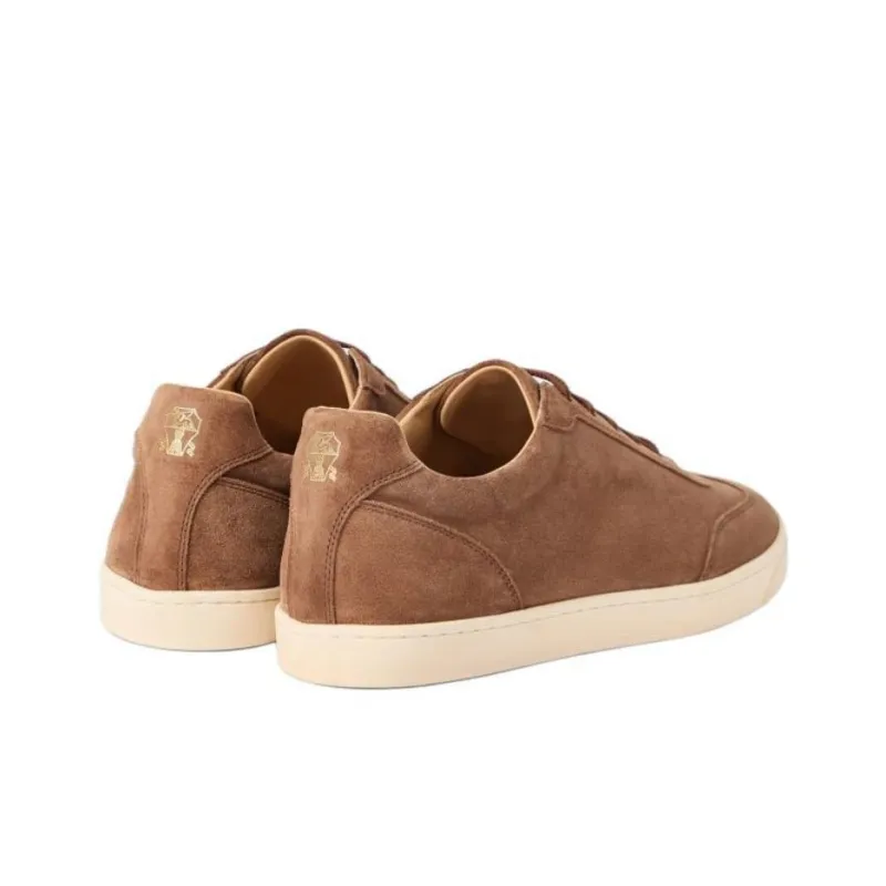Brunello Cucinelli Low Top Skateboard Shoes Men's Brown-3