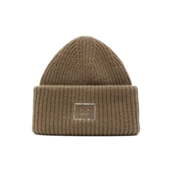 Acne Studios Wool Beanies Men's Khaki Green